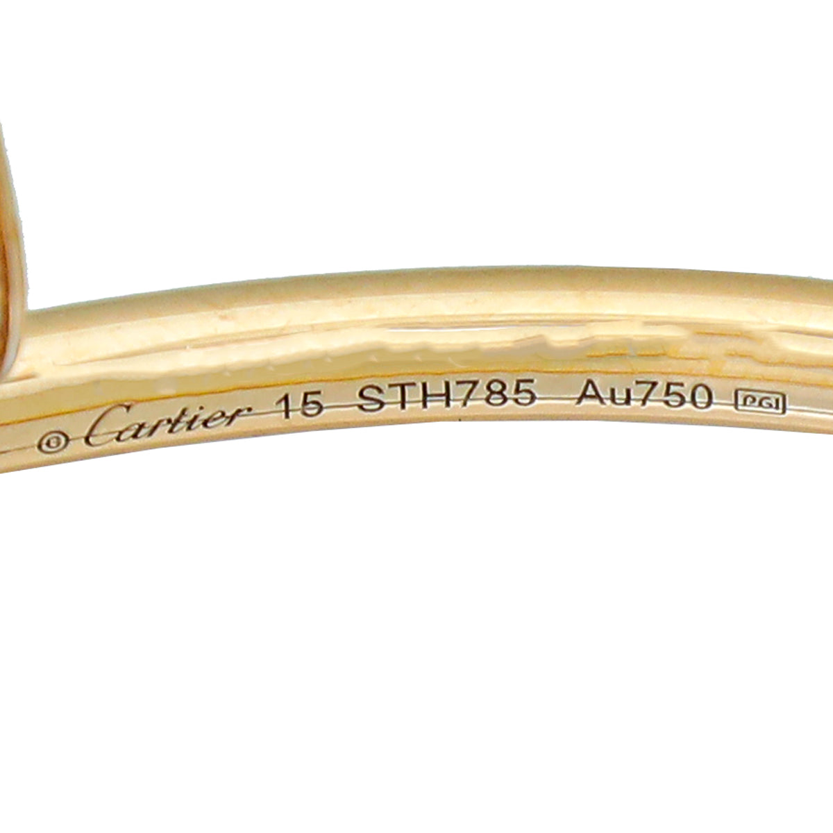 Cartier 18K Rose Gold Diamond Juste Un Clou Small Model Bracelet 15