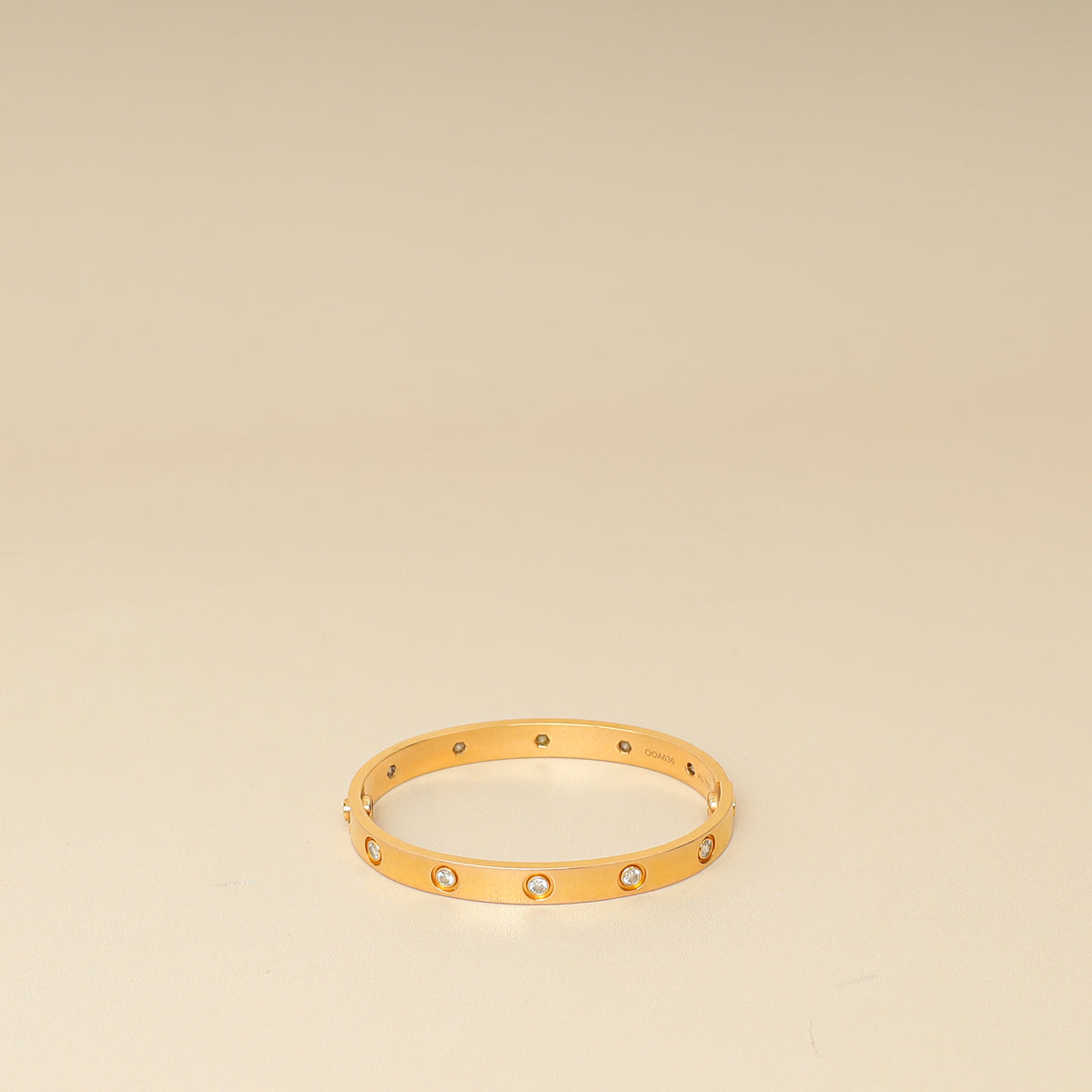 Cartier 18K Rose Gold Love 10 Diamonds Bracelet 16-Cartier-THE CLOSET
