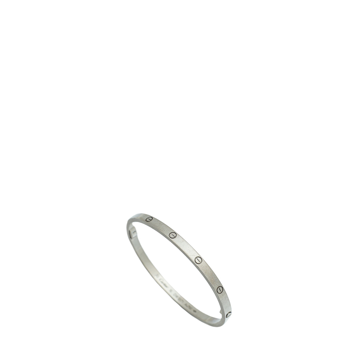 Cartier 18K White Gold Love Small Model Bracelet 16-Cartier-THE CLOSET