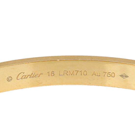 Cartier 18K Rose Gold Love Classic Bracelet 16
