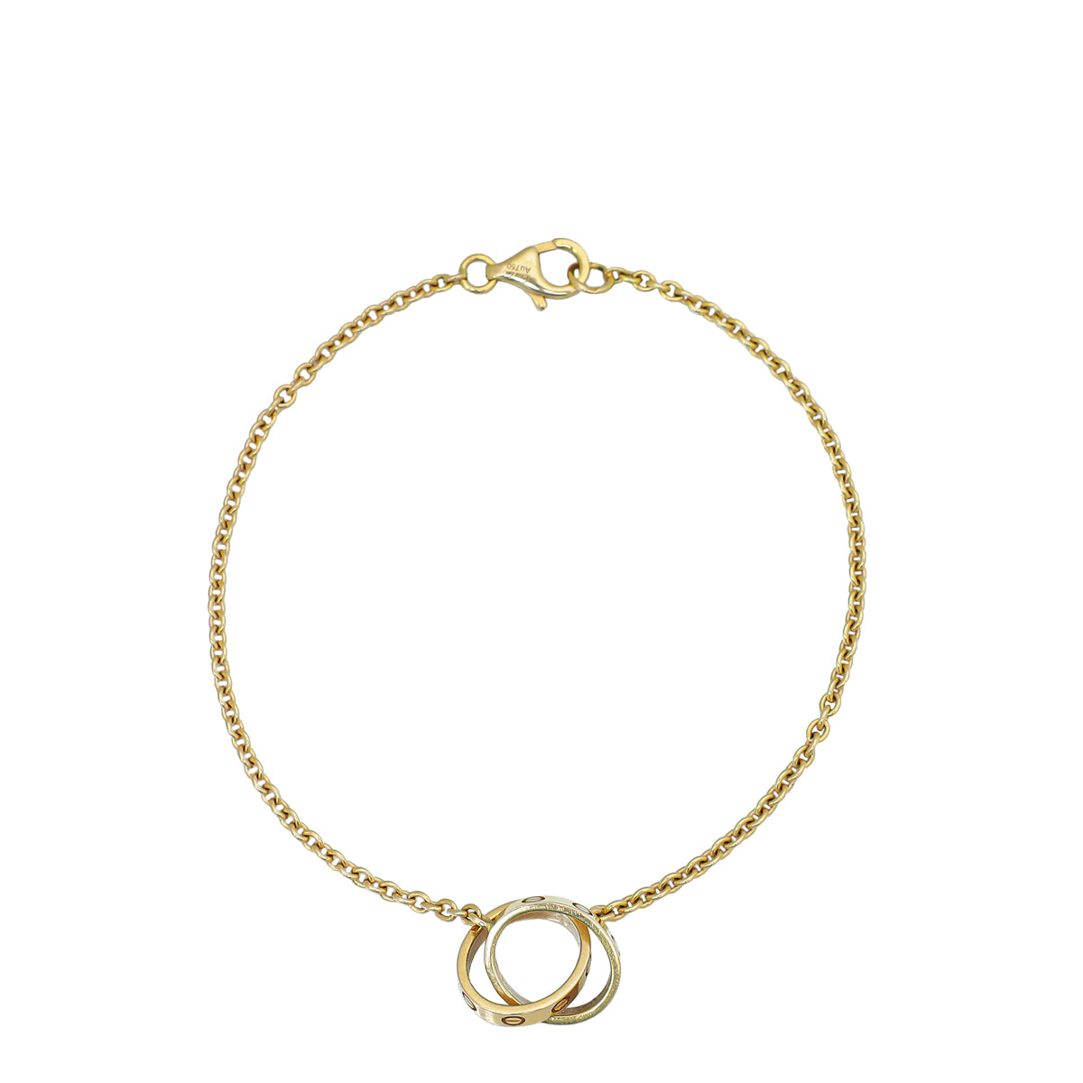 Cartier 18K Pink Gold Love Hoops Chain Bracelet-Cartier-THE CLOSET