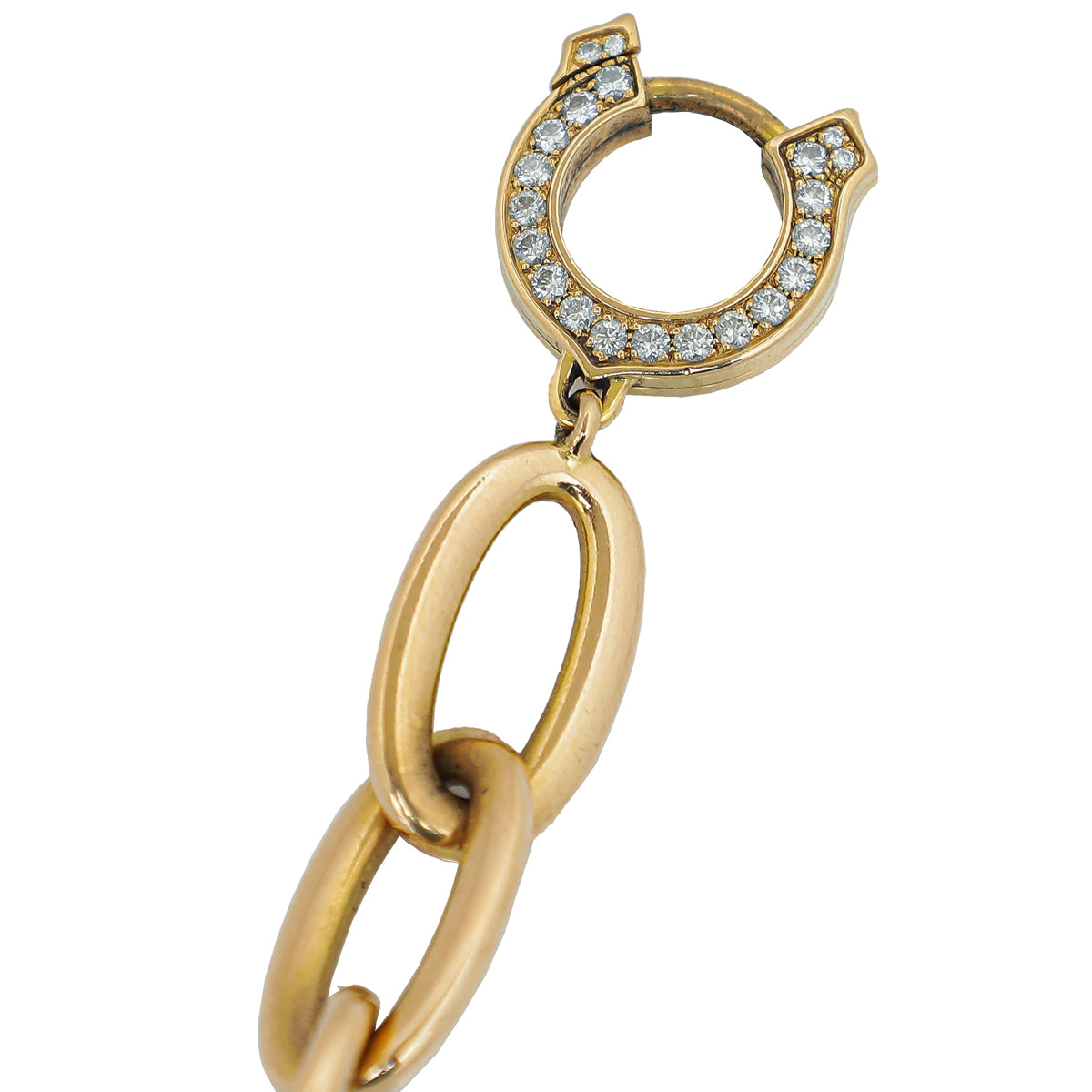 Cartier 18K Rose Gold Diamond C De Cartier Links Bracelet-Cartier-THE CLOSET