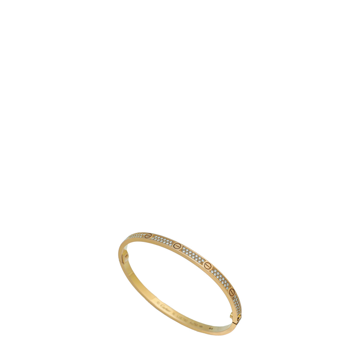 Cartier 18K Yellow Gold Small Model Love Bracelet w/Paved Diamonds 16-Cartier-THE CLOSET