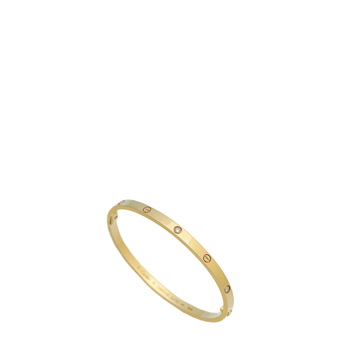 Cartier 18K Pink Gold 6 Diamonds Small Model Love Bracelet 16-Cartier-THE CLOSET