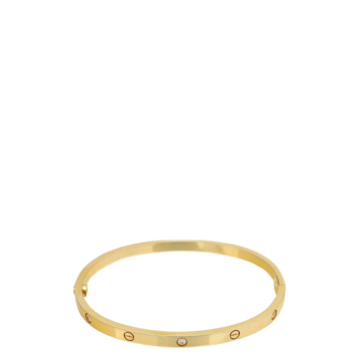 Cartier 18K Pink Gold 6 Diamonds Small Model Love Bracelet 16-Cartier-THE CLOSET