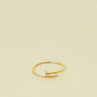 Cartier 18K Yellow Gold Juste un Clou w/Diamonds Bracelet 16