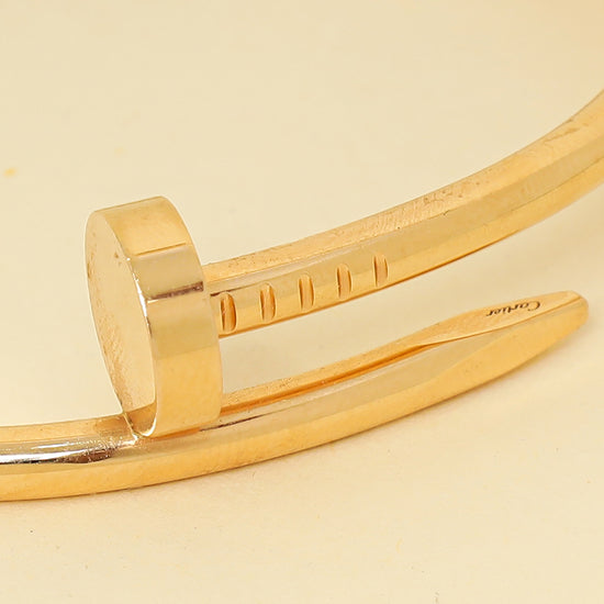 Cartier 18K Rose Gold Classic Model Juste Un Clou 3.5mm Bracelet 16-Cartier-THE CLOSET