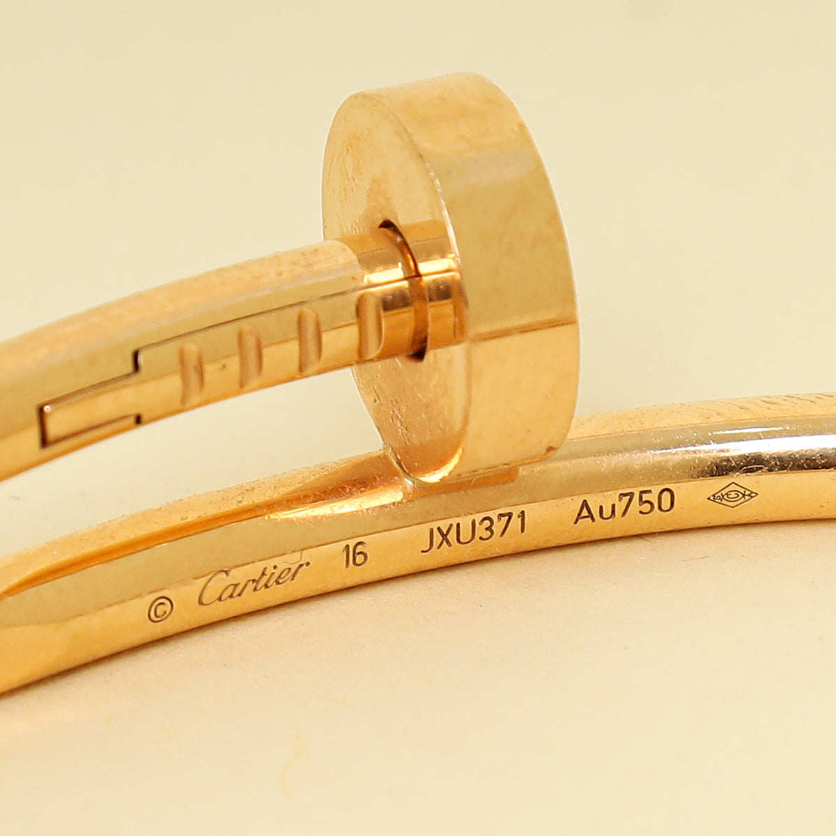 Cartier 18K Rose Gold Classic Model Juste Un Clou 3.5mm Bracelet 16-Cartier-THE CLOSET