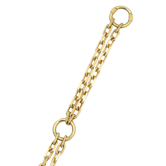 Cartier 18K Yellow Gold 2 Diamond Love Chain Bracelet