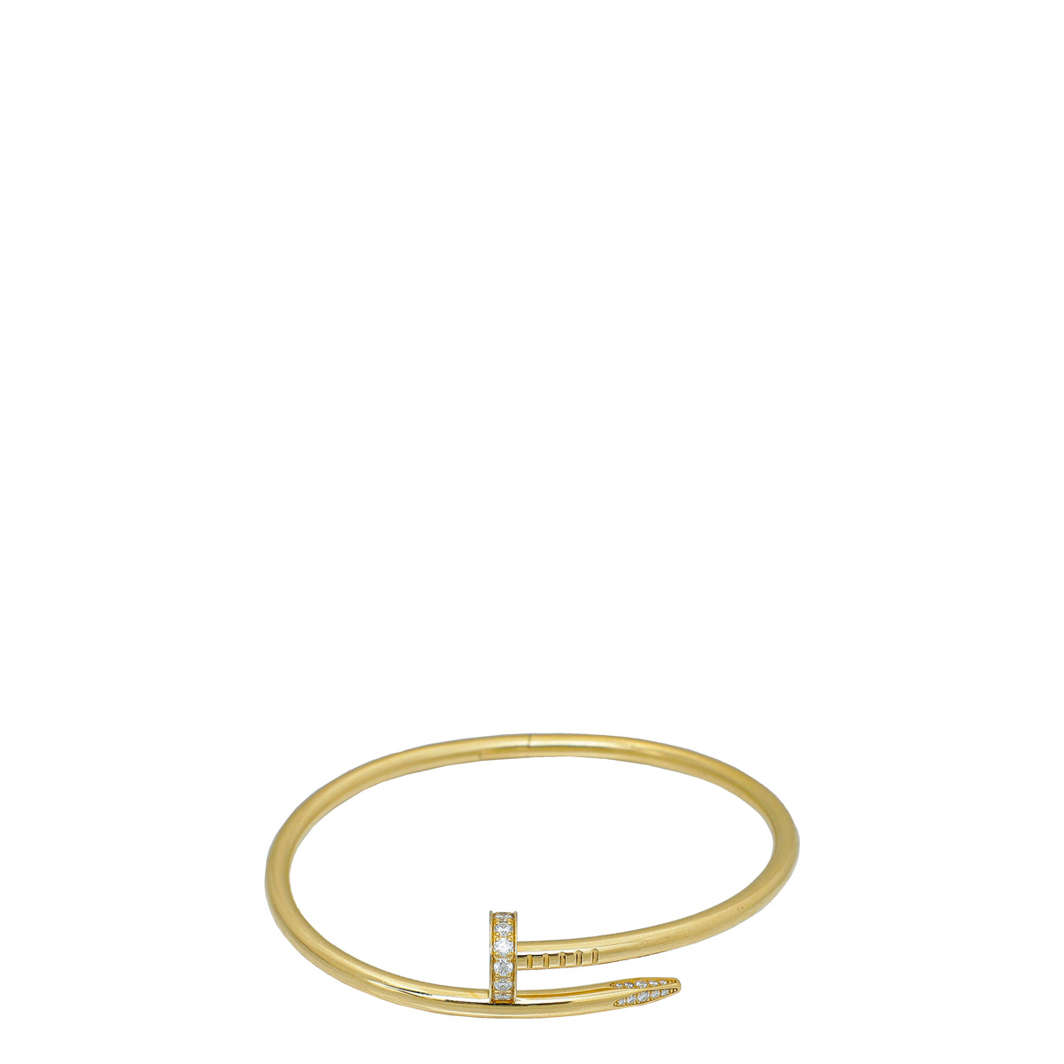 Cartier 18K Yellow Gold w/32 Diamonds Juste Un Clou Bracelet 18-Cartier-THE CLOSET