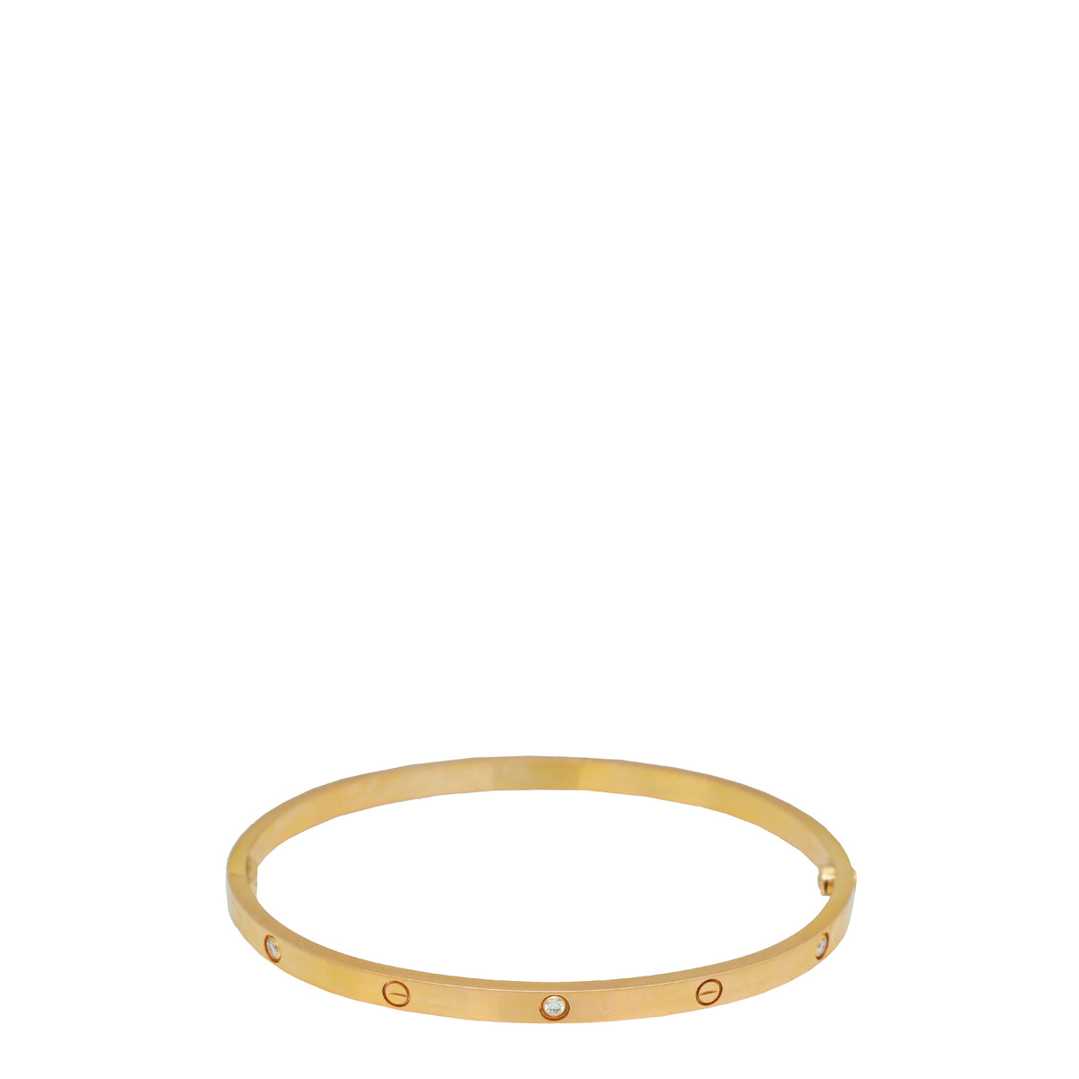 Cartier 18K Rose Gold 6 Diamond Love Small Model Bracelet 18-Cartier-THE CLOSET