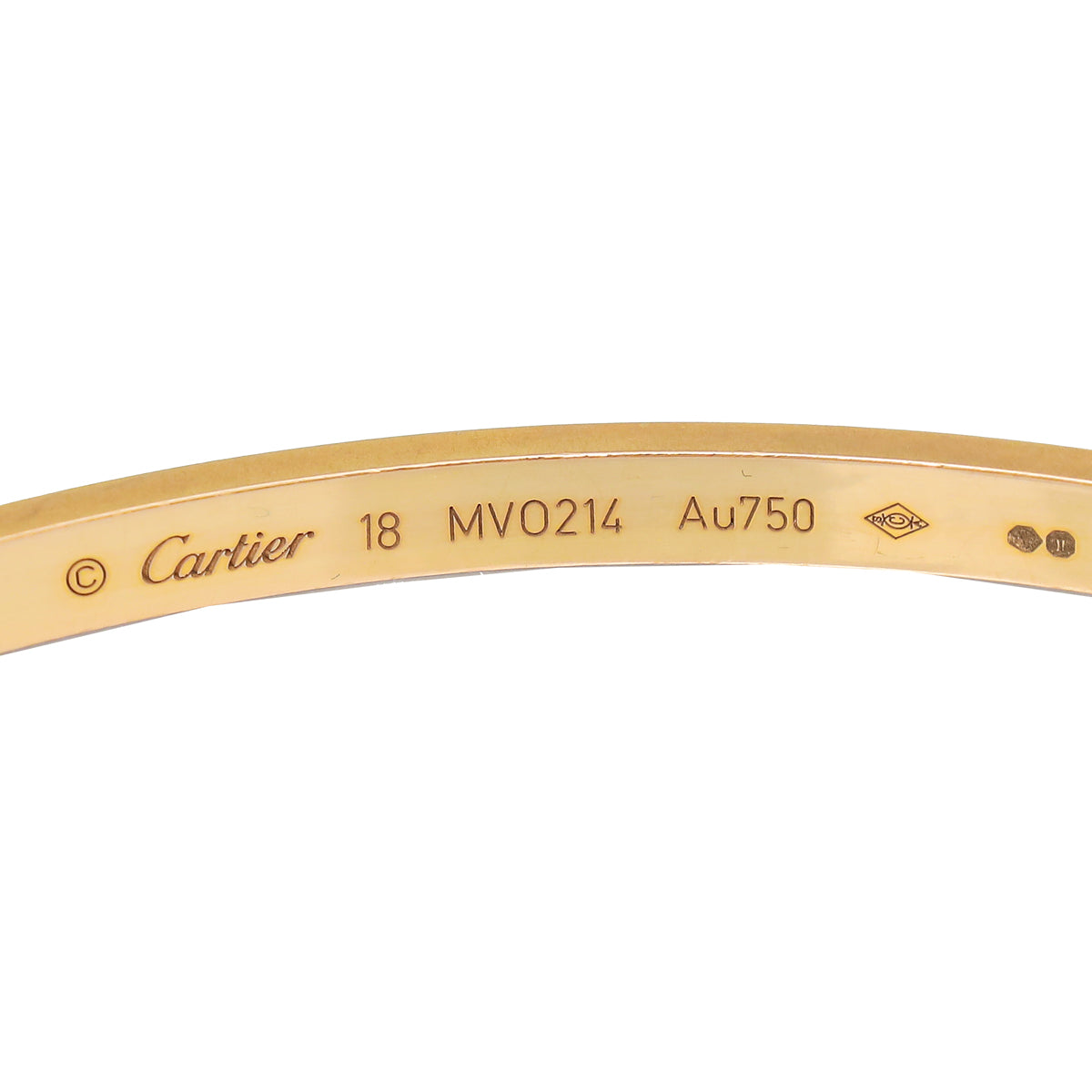 Cartier 18K Rose Gold 6 Diamond Love Small Model Bracelet 18