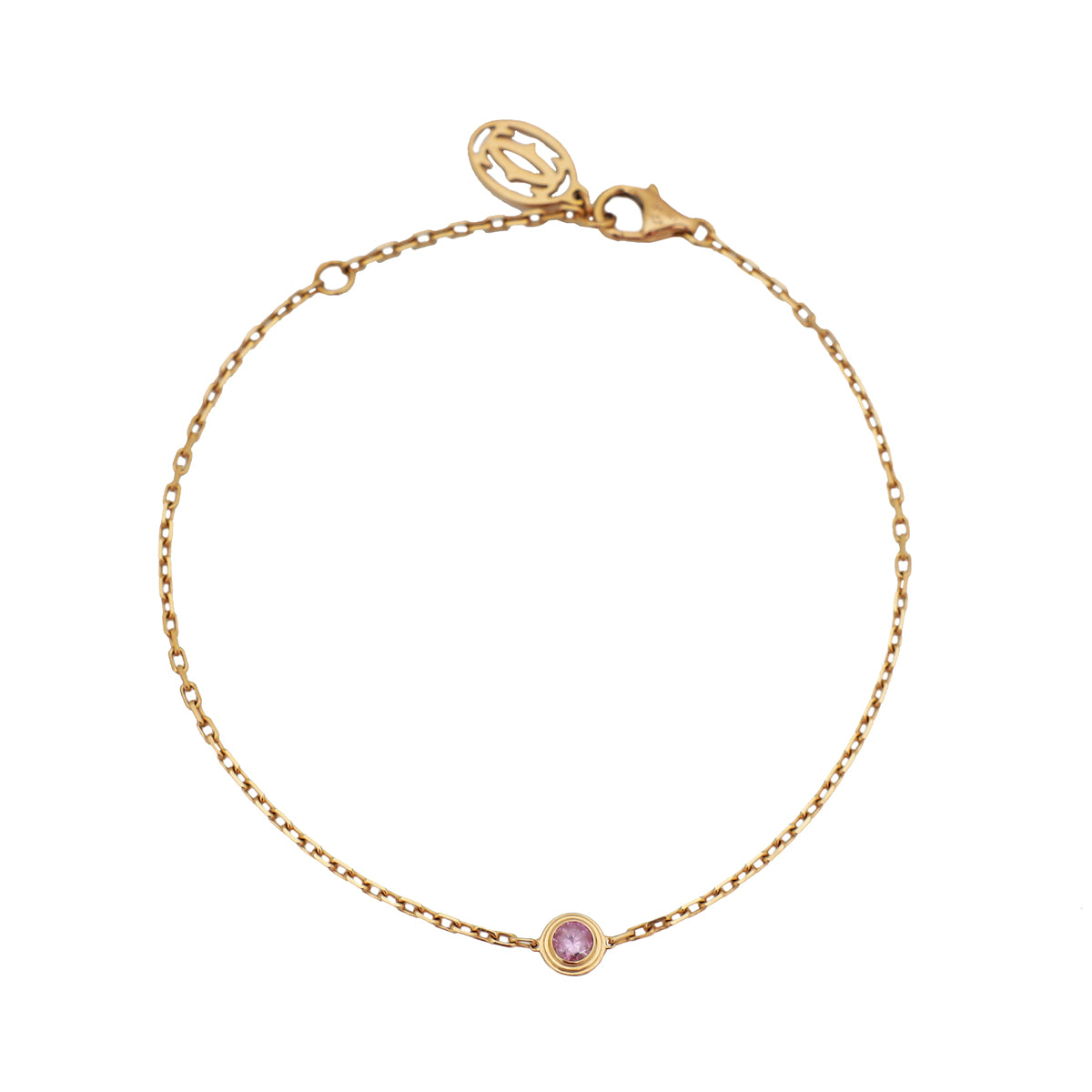 Cartier 18K Pink Gold Sapphire D'Amour Bracelet-Cartier-THE CLOSET