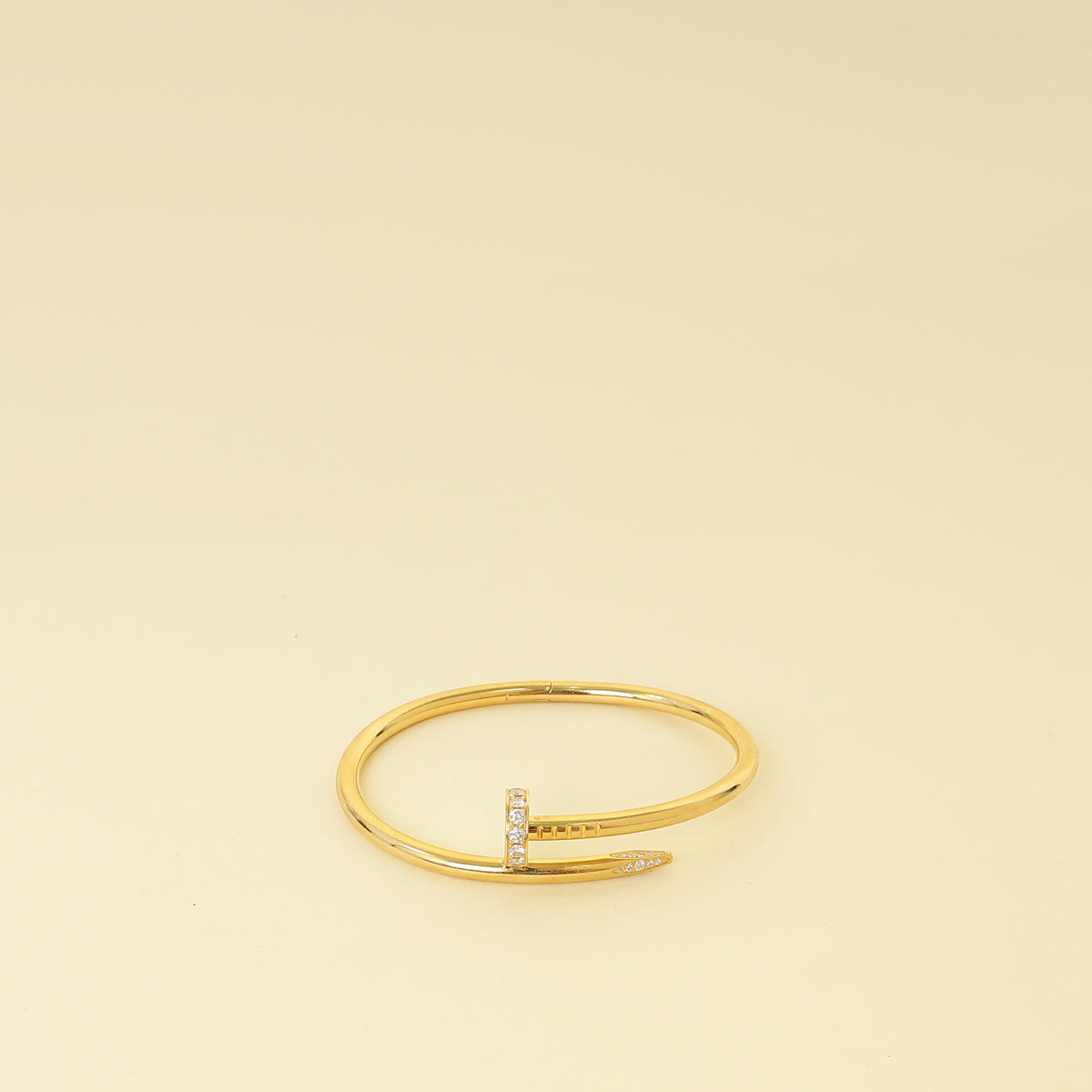 Cartier 18K Yellow Gold Juste Un Clou 32 Diamond Classic Bracelet 16