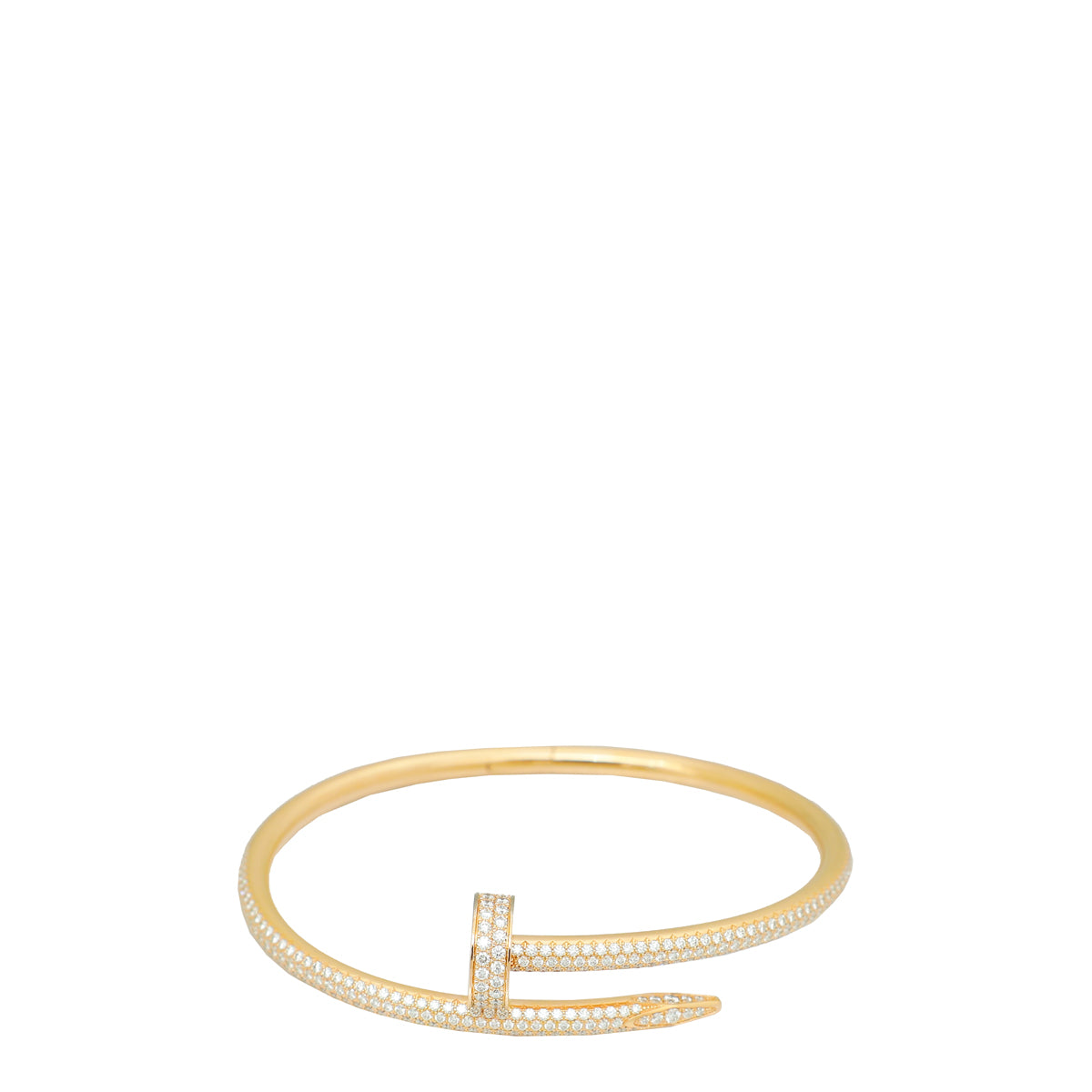 Cartier 18K Rose Gold Diamond Juste Un Clou Bracelet 16-Cartier-THE CLOSET