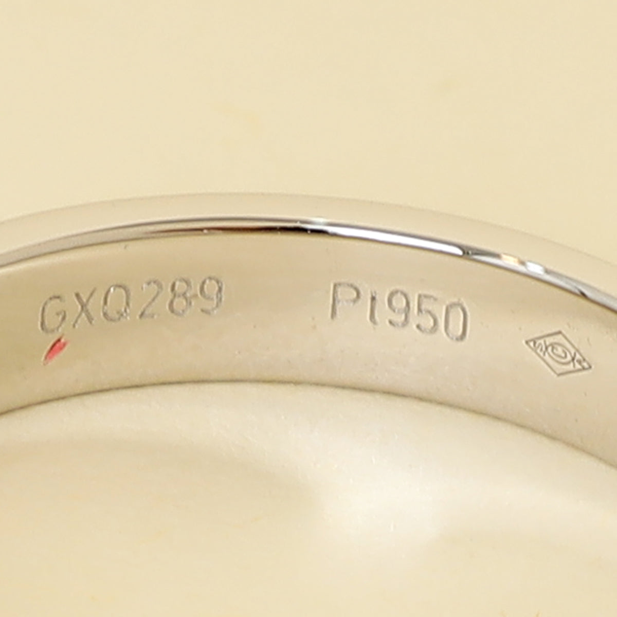 Cartier Platinum Diamond C de Cartier Wedding Band Ring 61