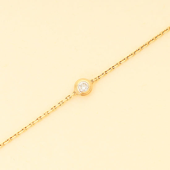 Cartier 18K Yellow Gold Diamond D'Amour Mini Model Bracelet