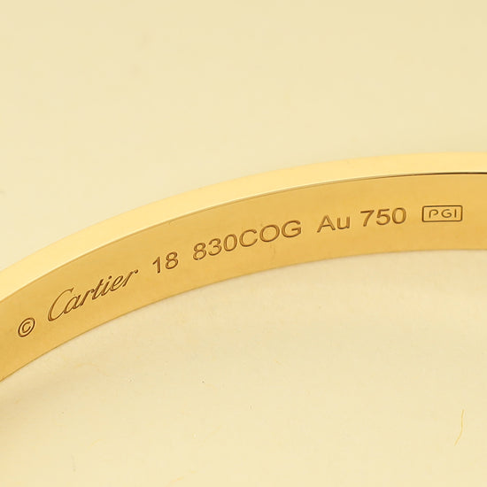 Cartier 18K Yellow Gold Love Classic Bracelet 18