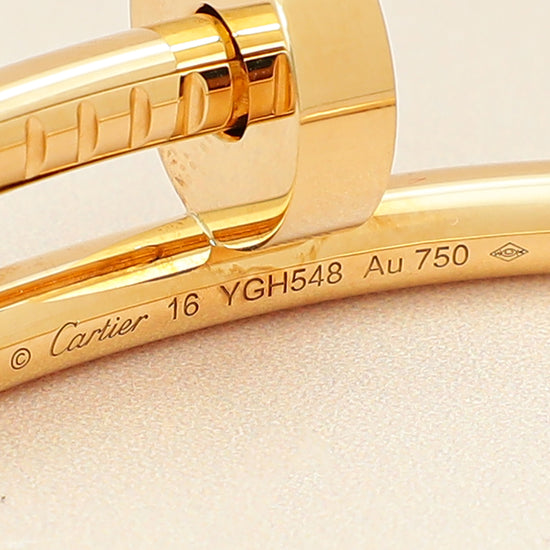 Cartier 18K Yellow Gold Juste Un Clou Classic Bracelet 16-Cartier-THE CLOSET