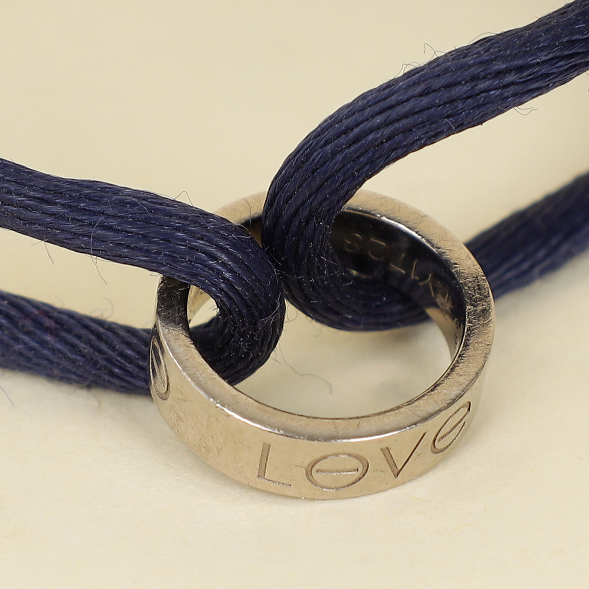 Cartier 18K White Gold Love Cord Bracelet-Cartier-THE CLOSET