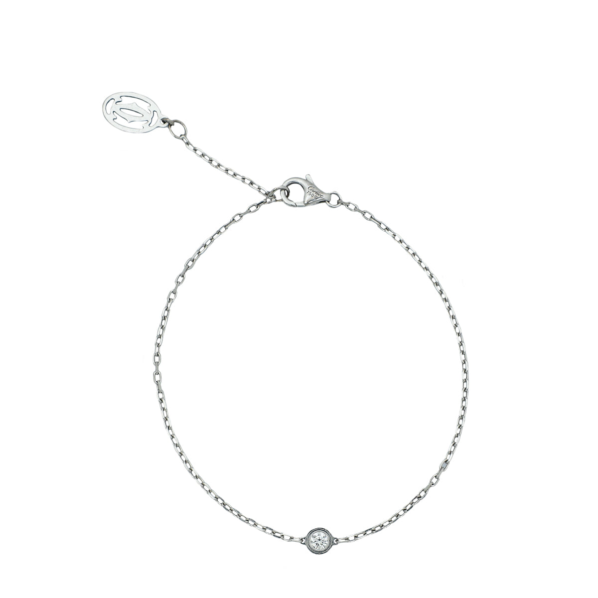 Cartier 18K White Gold Diamond D'Amour XS Bracelet-Cartier-THE CLOSET