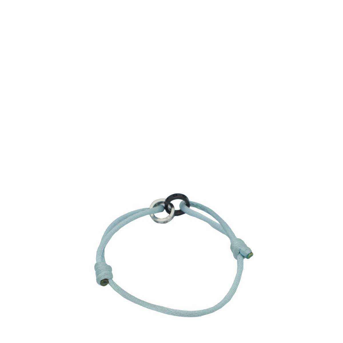 Cartier 18K White Gold 4 Diamond Black Ceramic Cord Love Bracelet-Cartier-THE CLOSET