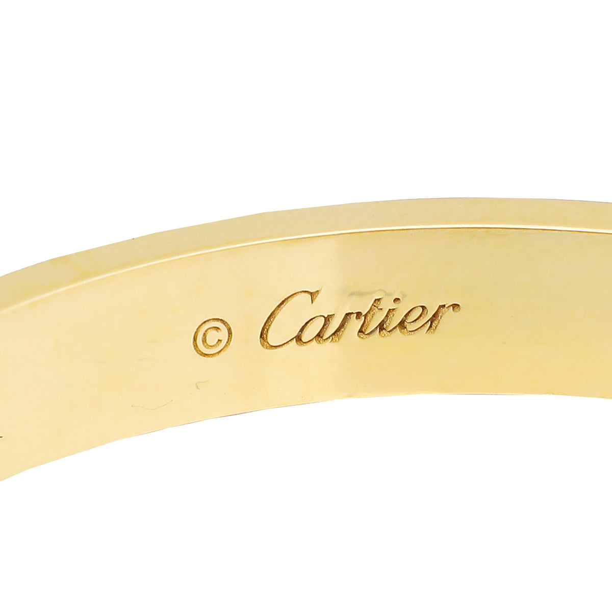 Cartier 18K Yellow Gold 4 Diamond Love Classic Bracelet 17