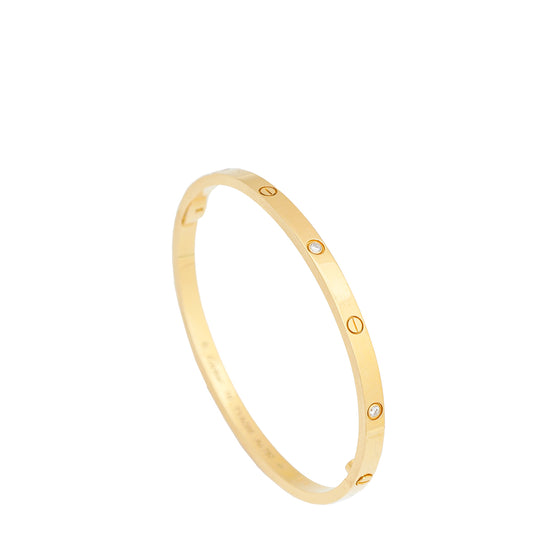 Load image into Gallery viewer, Cartier 18K Yellow Gold 6 Diamond Love Small Model Bracelet 16
