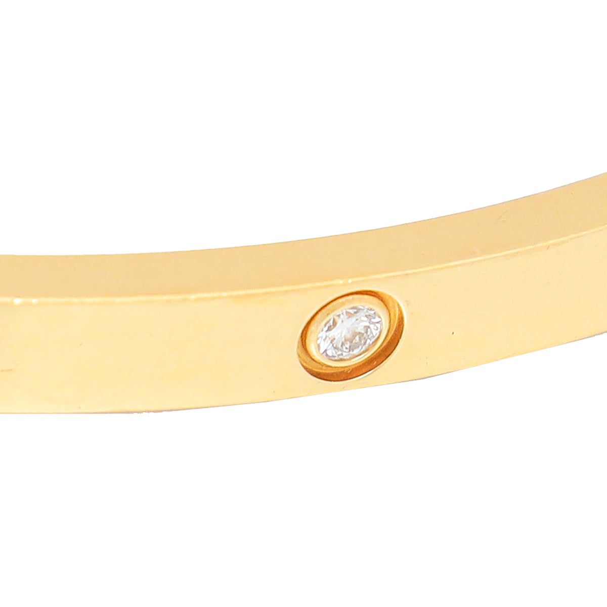 Cartier 18K Yellow Gold 6 Diamond Love Small Model Bracelet 16