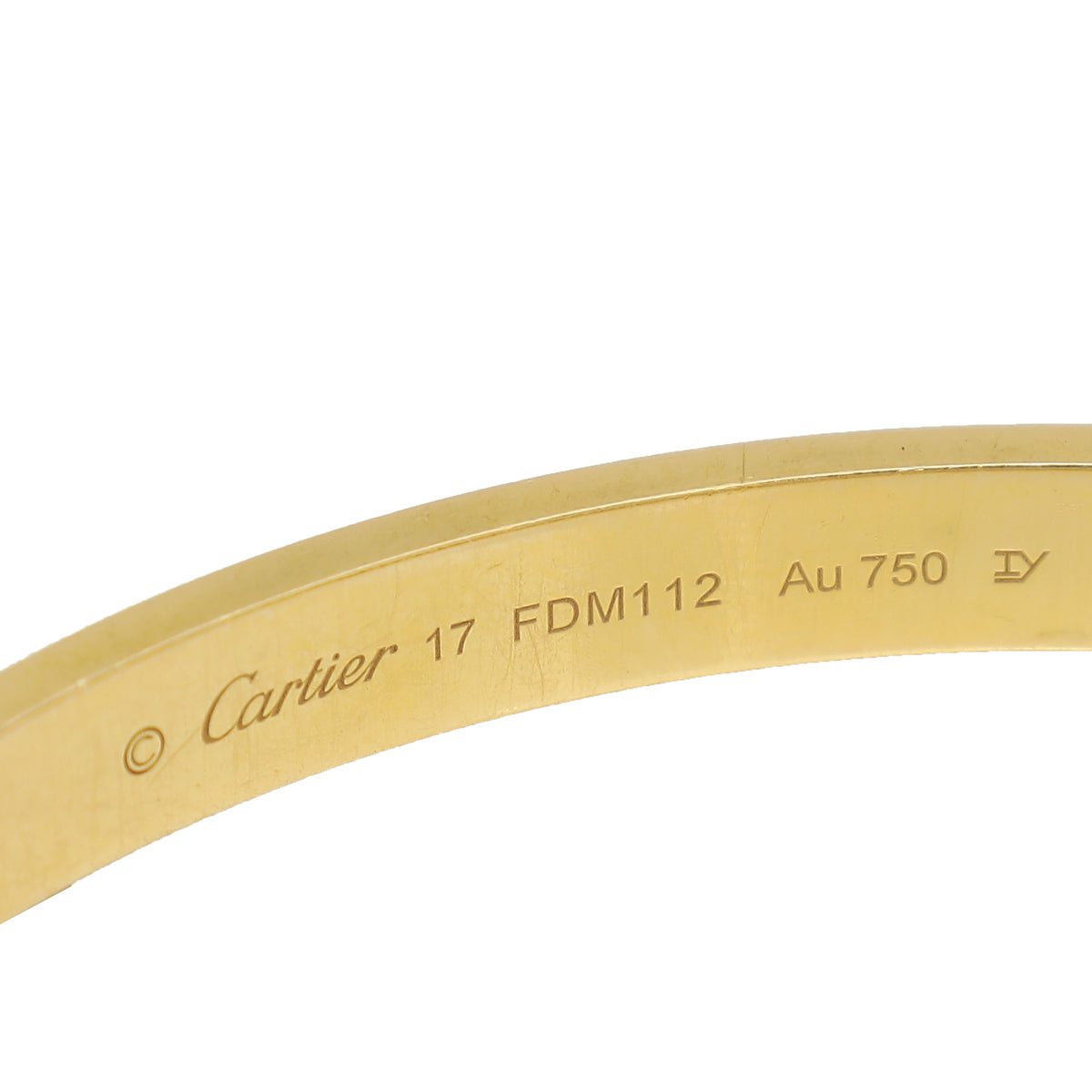 Cartier 18K Yellow Gold Classic Love Bracelet 17