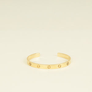 Cartier 18K Yellow Gold Love Cuff Bracelet 18