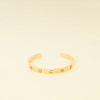 Cartier 18K Yellow Gold Love Cuff 1 Diamond Bracelet 18