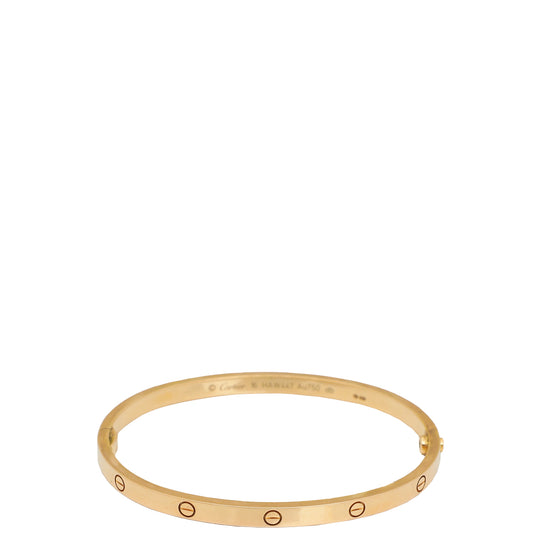 Cartier 18K Yellow Gold Love Small Model Bracelet 16