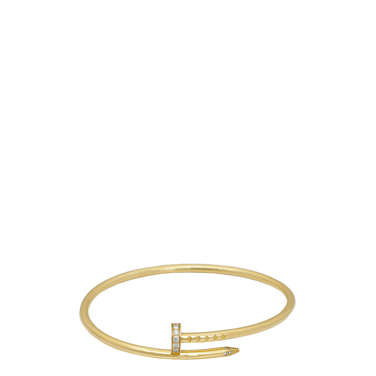 Cartier 18K Yellow Gold Diamond Juste Un Clou Small Bracelet 15-Cartier-THE CLOSET