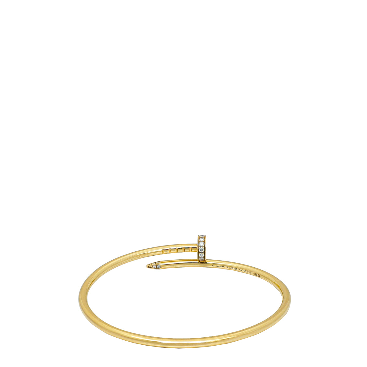 Cartier 18K Yellow Gold Diamond Juste Un Clou Small Bracelet 15-Cartier-THE CLOSET
