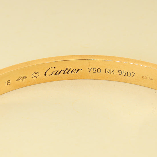 Cartier 18K Rose Gold Love Cuff Bracelet 18