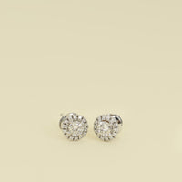 Cartier 18K White Gold Diamond Destinée Stud Earrings