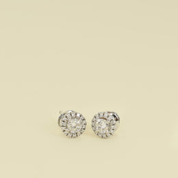 Cartier 18K White Gold Diamond Destinée Stud Earrings