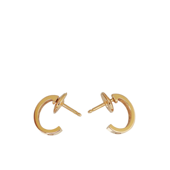 Cartier 18K Rose Gold Love Hoop Earrings