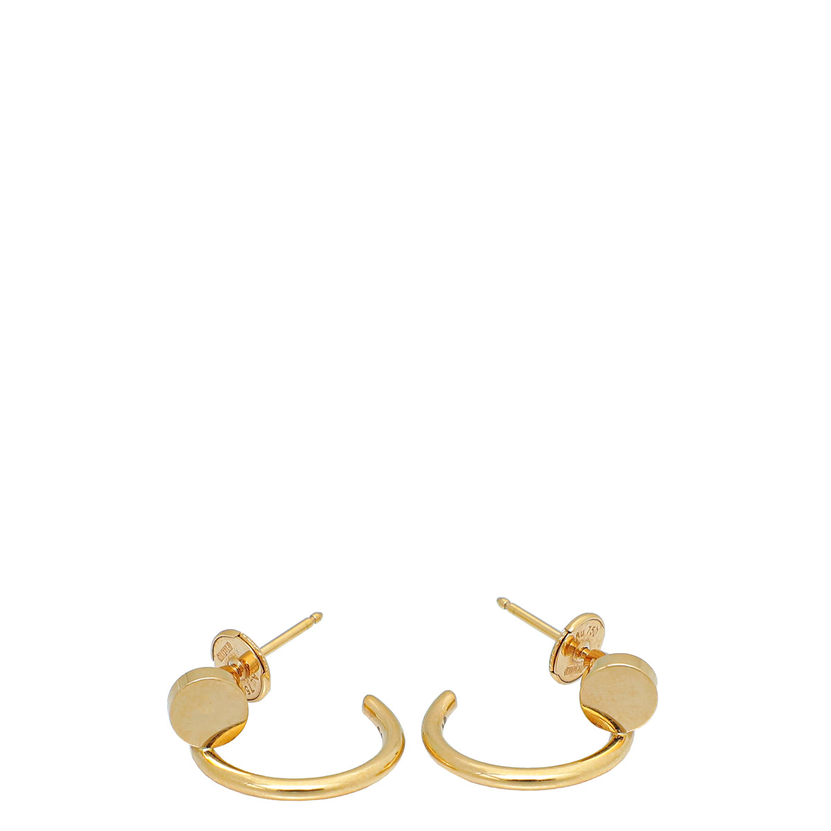 Cartier 18K Yellow Gold Juste Un Clou Hoops Earrings-Cartier-THE CLOSET