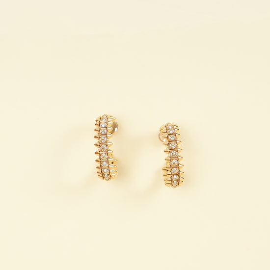 Cartier 18K Rose Gold 142 Diamond Clash De Cartier Hoop Earrings Small Model