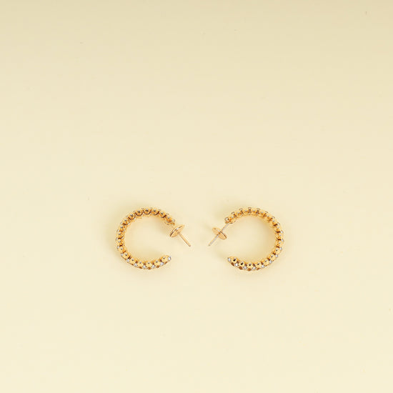 Cartier 18K Rose Gold 142 Diamond Clash De Cartier Hoop Earrings Small Model