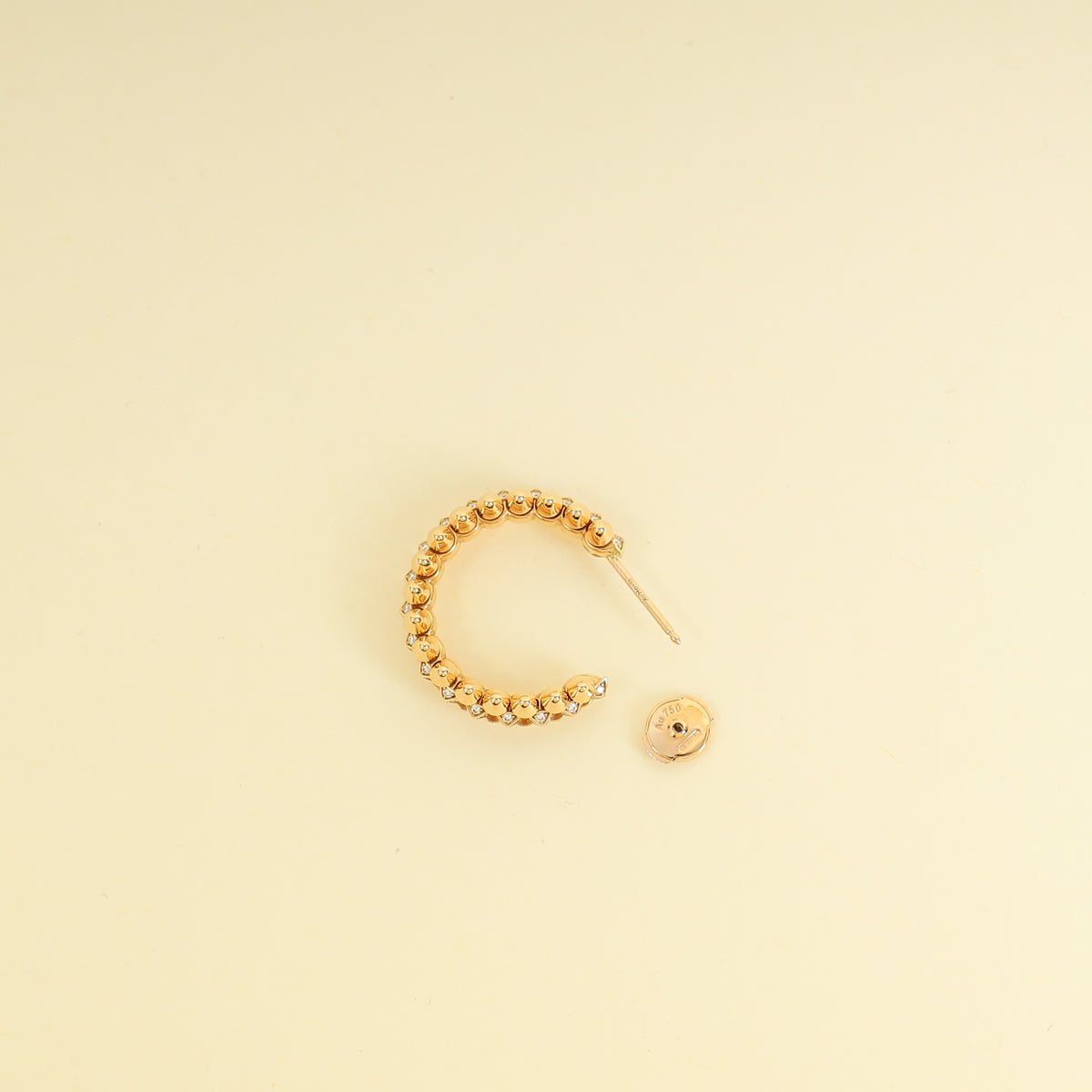 Cartier 18K Rose Gold 142 Diamond Clash De Cartier Hoop Earrings Small Model