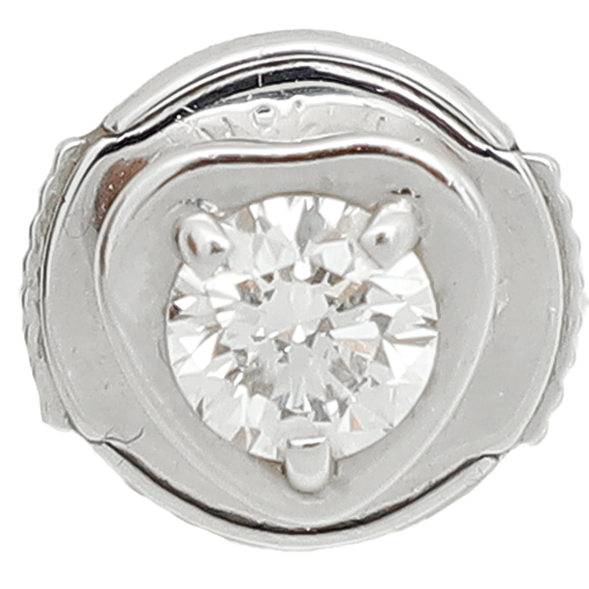 Cartier 18K White Gold Diamond Diamants Legers de Cartier Heart Motif Earrings-Cartier-THE CLOSET