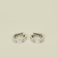 Cartier Love Hoop Earrings Classic Model 2 Diamonds Earrings