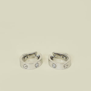 Cartier Love Hoop Earrings Classic Model 2 Diamonds Earrings