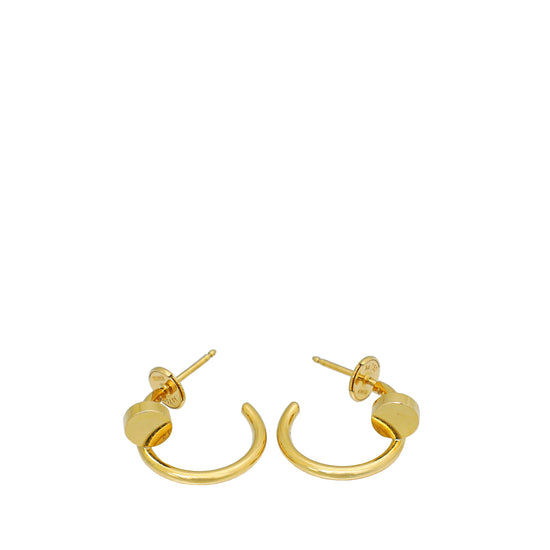 Cartier 18K Yellow Gold Juste Un Clou Hoop Earrings