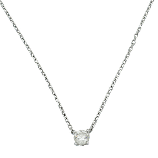 Cartier 18K White Gold Diamond 1895 Necklace
