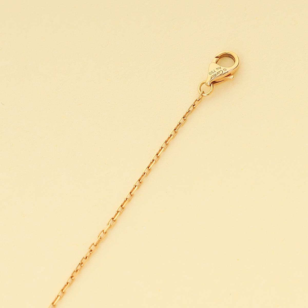 Cartier 18K Rose Gold Diamond Logo Double C Pendant Necklace