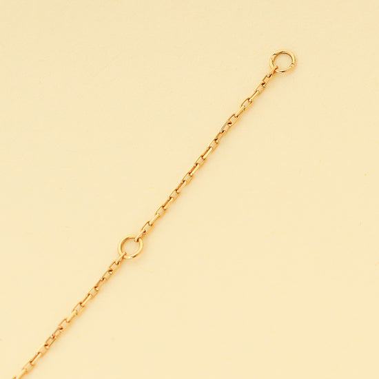 Cartier 18K Rose Gold Diamond Logo Double C Pendant Necklace